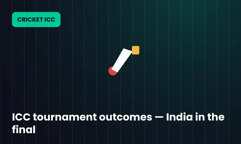 ICC tournament outcomes — India in the final
